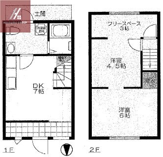 八尾市西山本町6-5-25テラスの物件間取画像