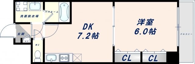 緑橋駅 徒歩1分 6階の物件間取画像