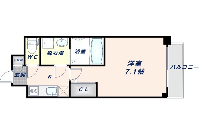 深江橋駅 徒歩7分 5階の物件間取画像