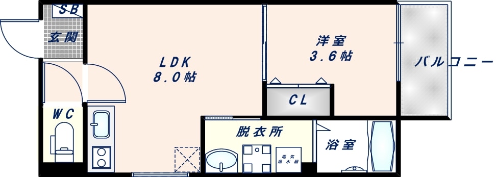 ＪＲ俊徳道駅 徒歩10分 3階の物件間取画像