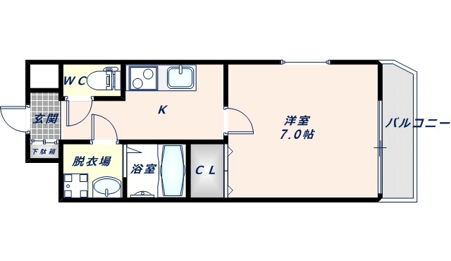 深江橋駅 徒歩1分 9階の物件間取画像