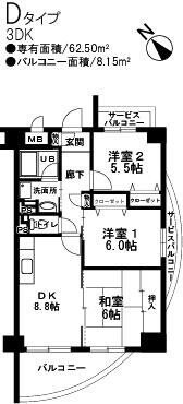 サンヴァレンティアの物件間取画像