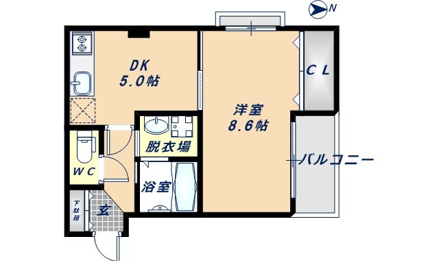 アミティ小阪の物件間取画像