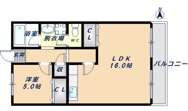 弥刀駅 徒歩10分 2階の物件間取画像