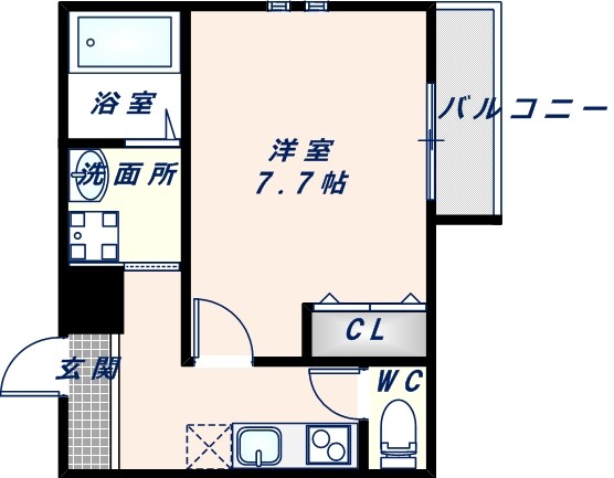 ＪＲ俊徳道駅 徒歩7分 1階の物件間取画像