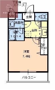 フジパレスパルトネールさとのⅡ番館の物件間取画像