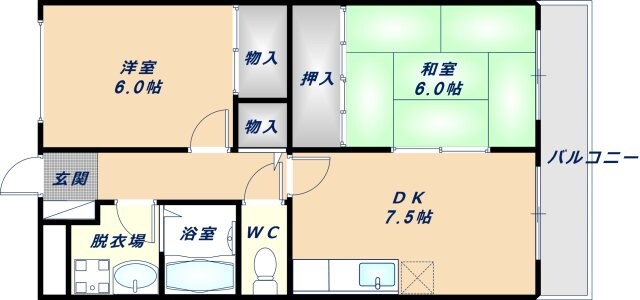 フェリス旭ヶ丘の物件間取画像