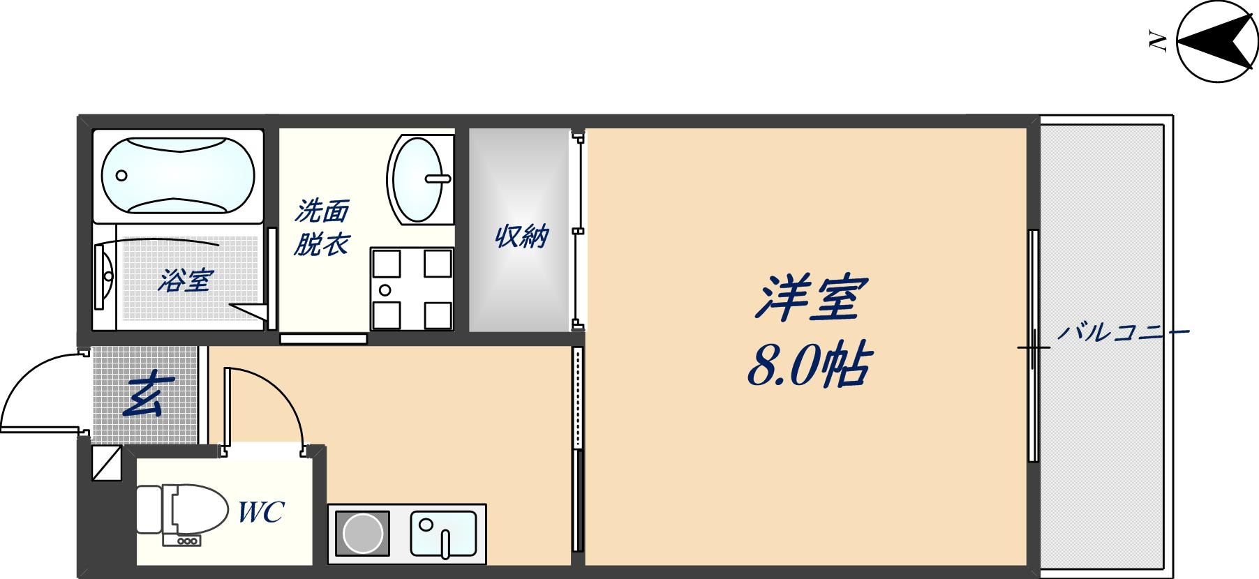 サンモールB棟の物件間取画像