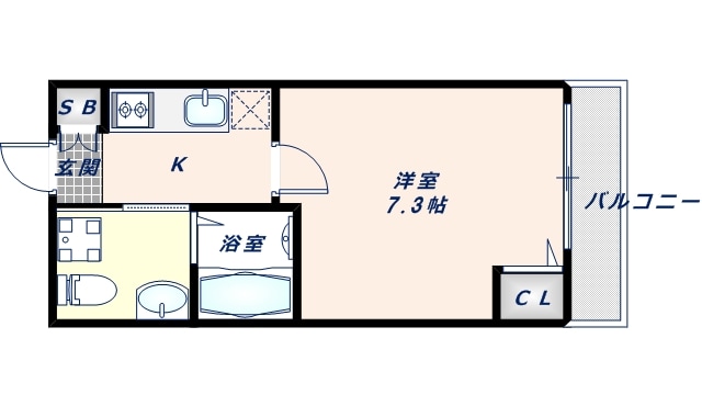 パラドール大蓮東の物件間取画像