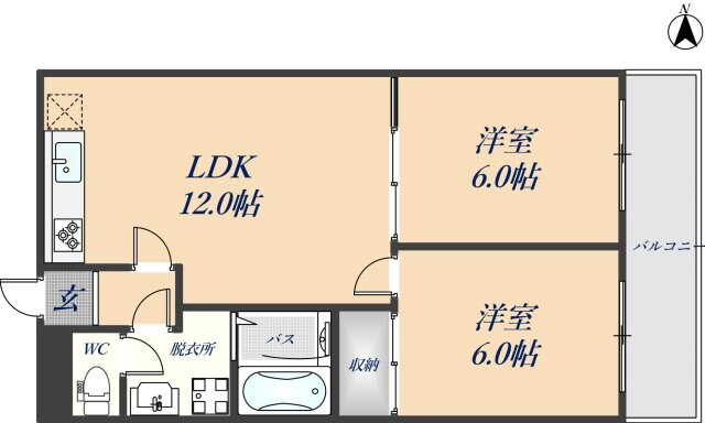 寿緑ヶ丘マンションの物件間取画像
