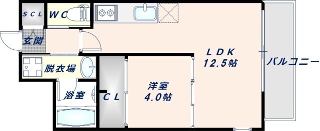 プレジオ八戸ノ里の物件間取画像