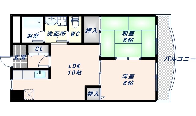 高井田中央駅 徒歩10分 4階の物件間取画像
