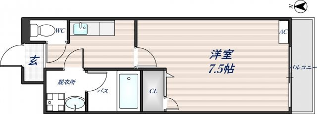 瓢箪山駅 徒歩8分 1階の物件間取画像