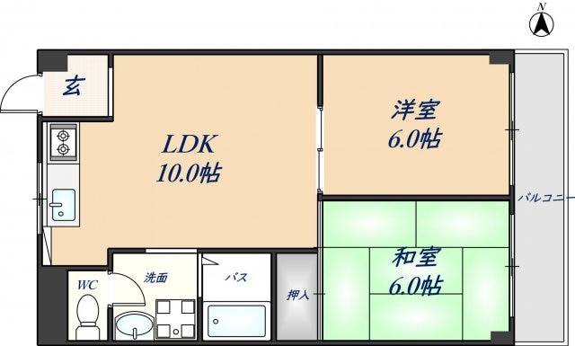 M`プラザ菱江の物件間取画像