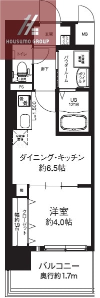 エグゼ大阪ＣＩＴＹオースティンの物件間取画像