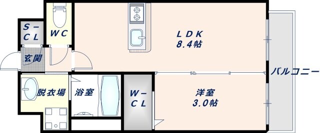 布施駅 徒歩7分 9階の物件間取画像