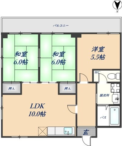 吉本ハイツの物件間取画像