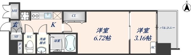 AELL OSAKA EASTの物件間取画像