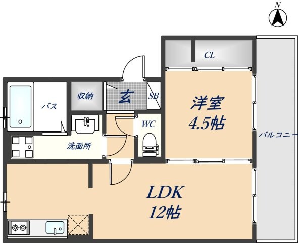 レフィナードカルチェ　A棟の物件間取画像