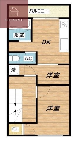 平野区戸建て2Fの物件間取画像