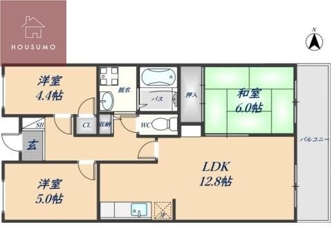 カサベルデ大正の物件間取画像