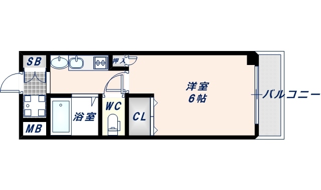 河内小阪駅 徒歩9分 4階の物件間取画像