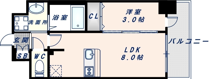 プレサンス新深江ディレットの物件間取画像