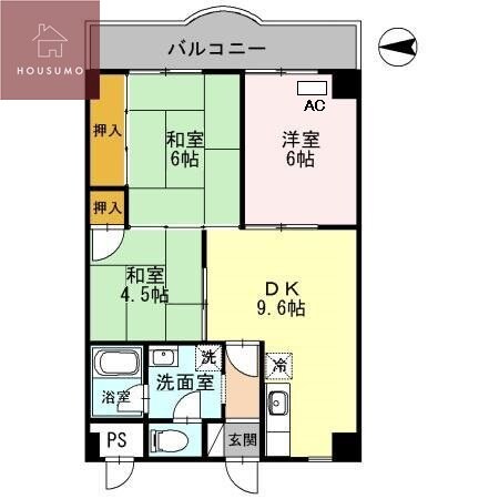 ダイヤモンドハイツⅠの物件間取画像