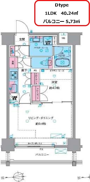 ジェノヴィア浅草Ⅵスカイガーデンの物件間取画像