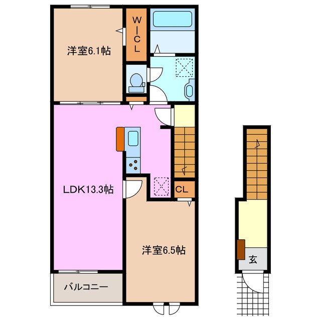 麻生田駅 徒歩9分 2階の物件間取画像