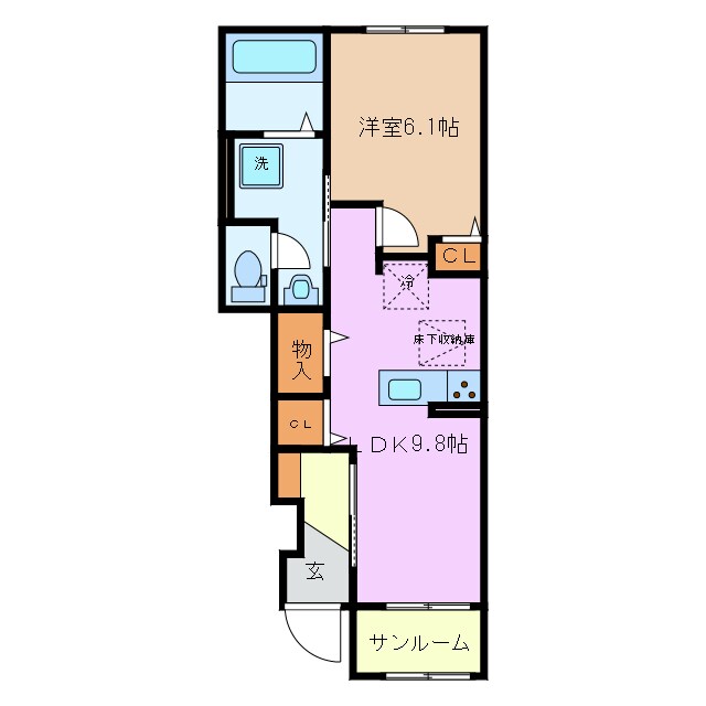 菰野駅 徒歩6分 1階の物件間取画像