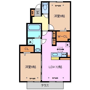 メゾンラポール生桑の物件間取画像