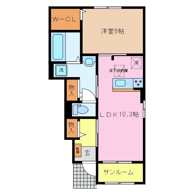 ボヌール伸栄　Ｂの物件間取画像