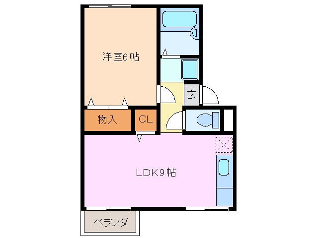 エスポワールあさひの物件間取画像