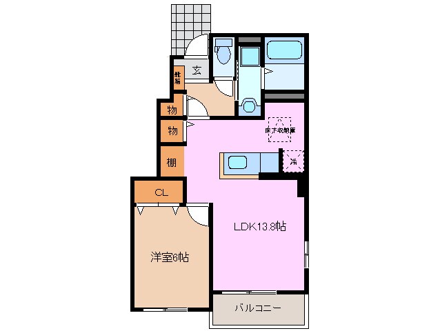 五福ガーデン　Ａ棟の物件間取画像