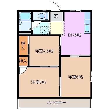 タウニー城の内の物件間取画像