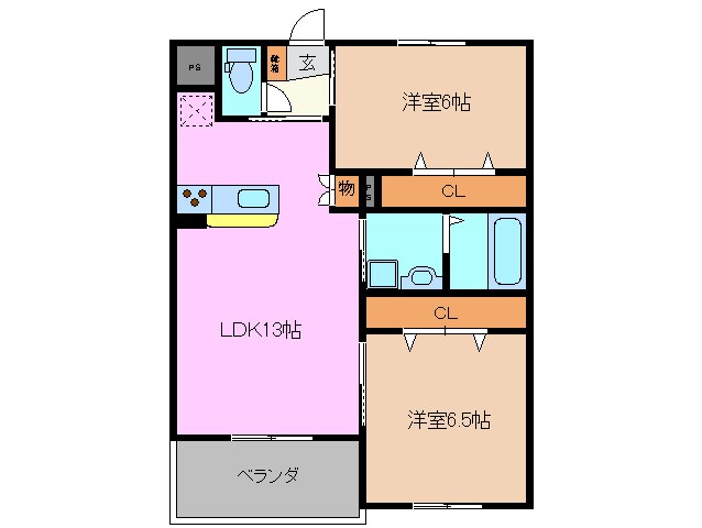 ボヌールの物件間取画像