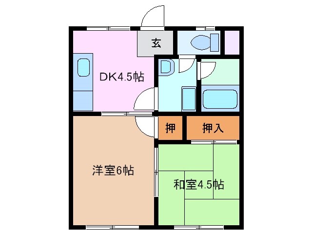 津新町駅 徒歩12分 1階の物件間取画像