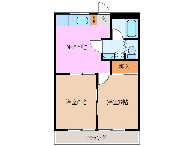 高茶屋駅 徒歩17分 1階の物件間取画像