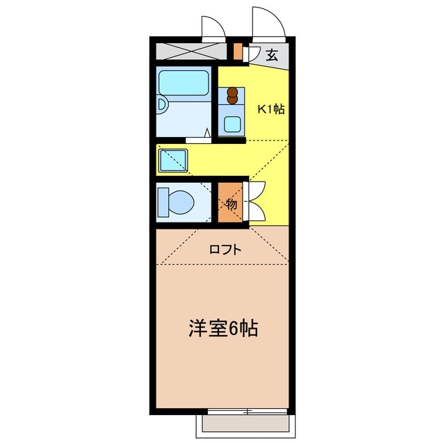 高茶屋駅 徒歩19分 1階の物件間取画像