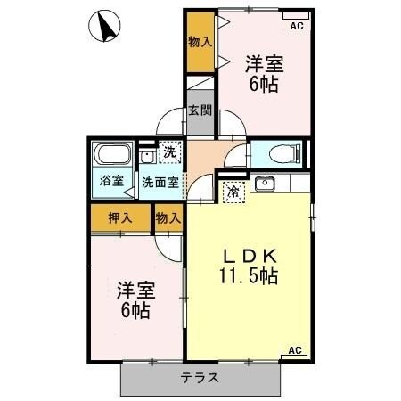 桃園駅 徒歩20分 1階の物件間取画像