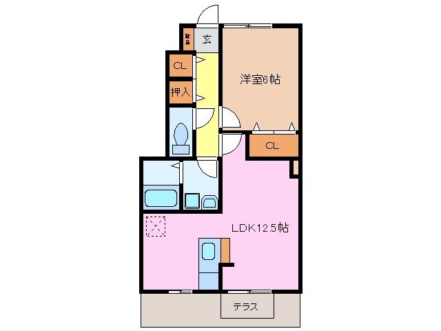 高茶屋駅 徒歩8分 1階の物件間取画像