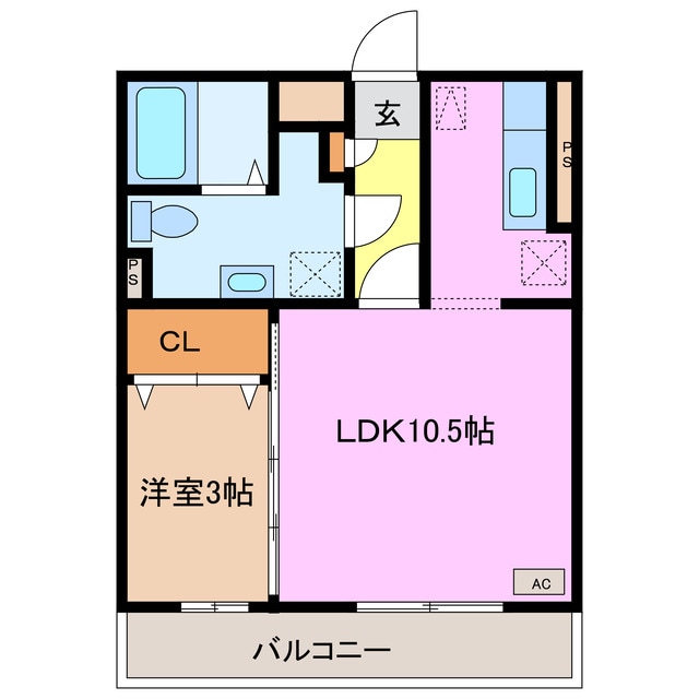 伊勢中川駅 徒歩8分 2階の物件間取画像