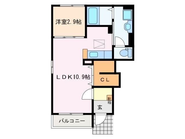 松阪駅 徒歩11分 1階の物件間取画像