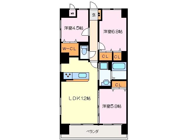 松阪駅 徒歩10分 1階の物件間取画像