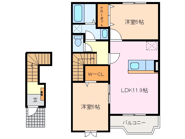 ベルシュプール　Ｄ棟の物件間取画像