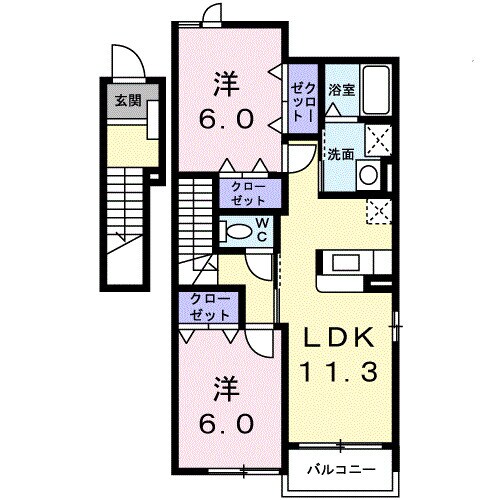 松阪駅 徒歩27分 2階の物件間取画像