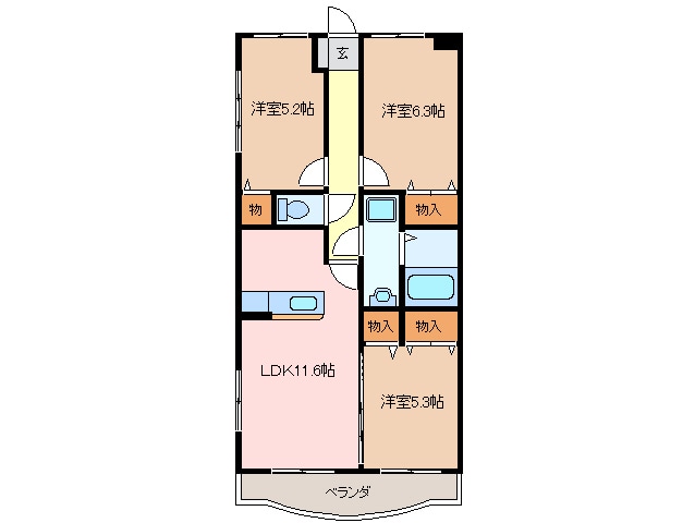 東松阪駅 徒歩8分 2階の物件間取画像