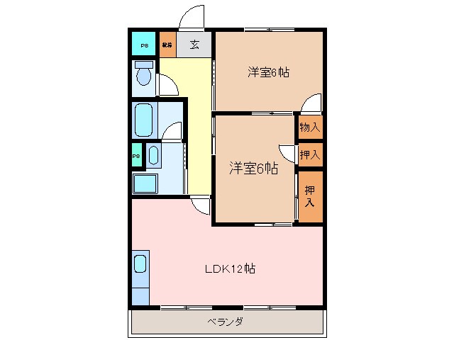 マンション山本の物件間取画像