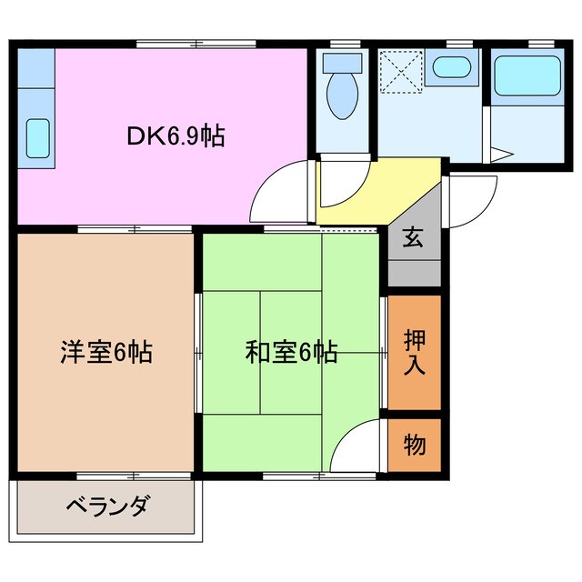 五十鈴ケ丘駅 徒歩20分 2階の物件間取画像